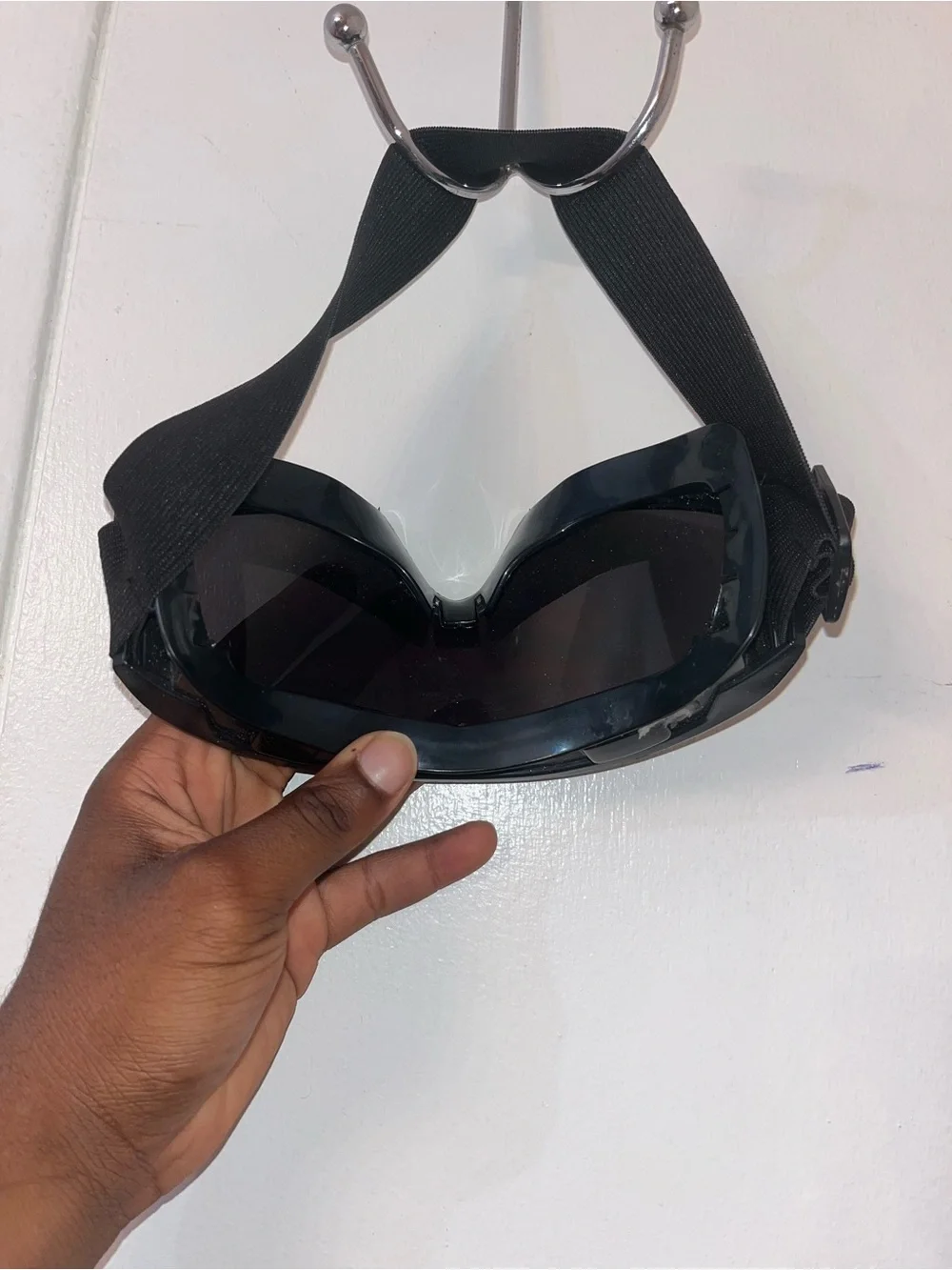 Black Mirrored Lens VR/AR Goggles - Black